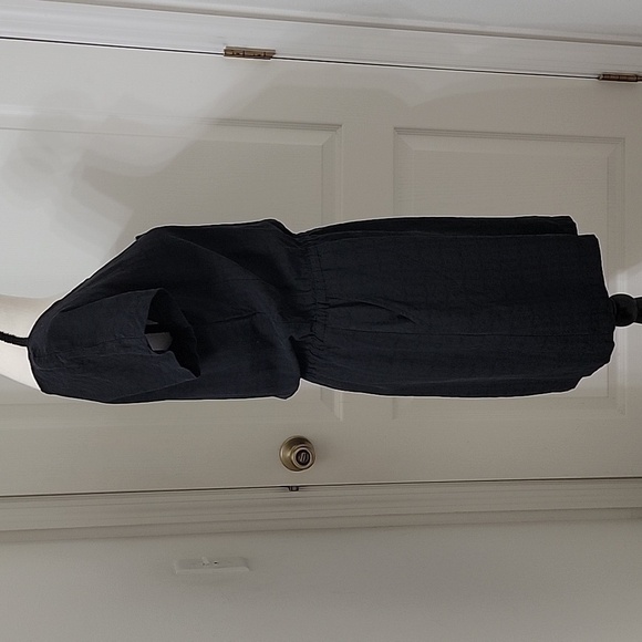 Broadway & Broome Size 4 Black 100% Silk Dress, Elastic Waist, Short Sleeve, EUC - Picture 6 of 13